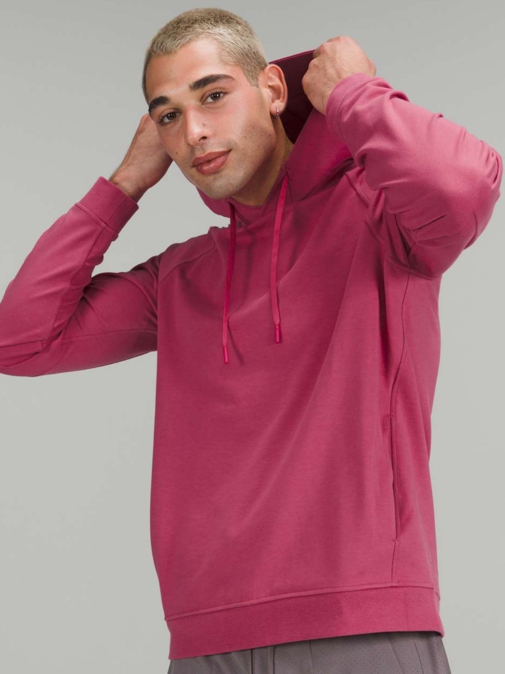 Lululemon Men’s City Sweat Pullover Hoodie Pink Lychee, Size Medium M3AUPS